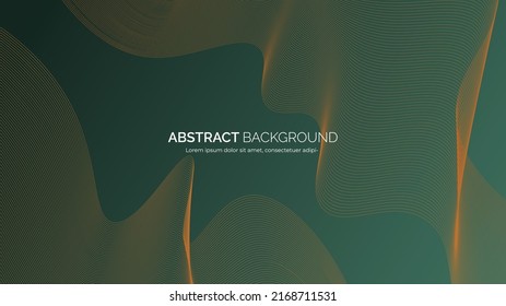 Trendy minimal abstract gradient background with curve shapes. Modern dynamic vector template