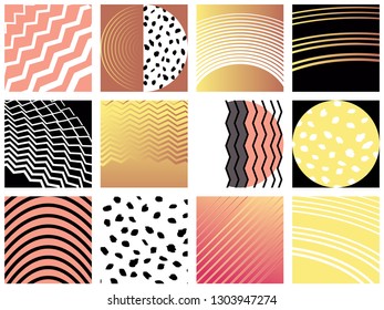 Trendy minimal abstract shapet. Template cover design