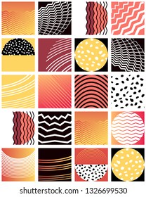 Trendy minimal abstract shapet. Template cover design