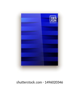 Trendy Minimal empty blue covers design set. Colorful halftone gradients background modern template web design. Cool gradients Future blue geometric patterns set isolated white background.