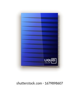 Diseño minimalista de diseño de cubiertas azules vacías. Diseño web moderno de plantillas de medio tono colorido. Gradientes geniales Los patrones geométricos azules del futuro establecen un fondo blanco aislado.