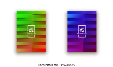 Trendy Minimal empty covers design set. Colorful halftone gradients background modern template design for web. Cool gradients. Future red green blue geometric patterns set isolated white background.