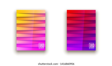 Trendy Minimal empty covers design set. Colorful halftone gradients background modern template design for web. Cool gradients. Future red green blue geometric patterns set isolated white background.