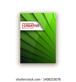 Trendy Minimal empty green covers design set. Colorful halftone gradients background modern template web design. Cool gradients Future green geometric patterns set isolated white background.