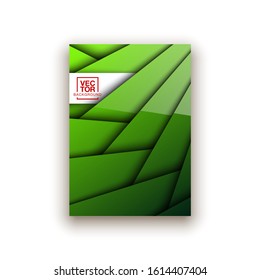 Trendy Minimal empty green covers design set. Colorful halftone gradients background modern template web design. Cool gradients Future green geometric patterns set isolated white background.