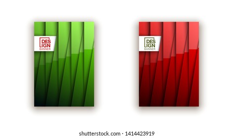 Trendy Minimal empty realistic shiny covers design banner set. Colorful halftone gradients background modern template web design. Cool gradients Future geometric patterns set isolated white background