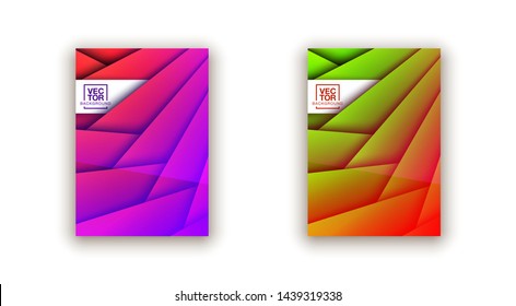 Trendy Minimal empty realistic shiny covers design banner set. Colorful halftone gradients background modern template web design. Cool gradients Future geometric patterns set isolated white background
