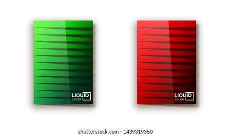 Trendy Minimal empty realistic shiny covers design banner set. Colorful halftone gradients background modern template web design. Cool gradients Future geometric patterns set isolated white background