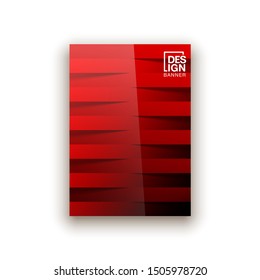 Trendy Minimal empty red covers design set. Colorful halftone gradients background modern template web design. Cool gradients Future red geometric patterns set isolated white background.