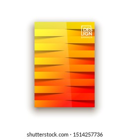 Trendy Minimal empty yellow covers design set. Colorful halftone gradients background modern template web design. Cool gradients Future yellow geometric patterns set isolated white background.