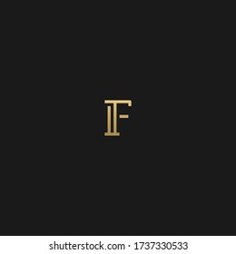 Trendy minimal F initial based letter icon logo