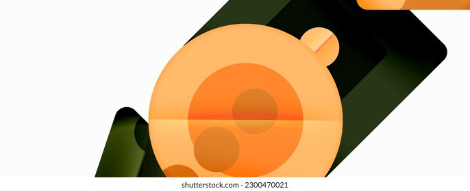 Trendy minimal geometric abstract background. Triangles, squares and circles bright colors backdrop. Vector Illustration For Wallpaper, Banner, Background, Card, Book Illustration, landing page