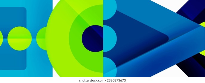 Fondo abstracto geométrico a la moda. Triángulos, cuadrados y círculos de colores brillantes fondo. Ilustración vectorial para fondo de escritorio, pancarta, fondo, tarjeta, ilustración del libro, página de inicio