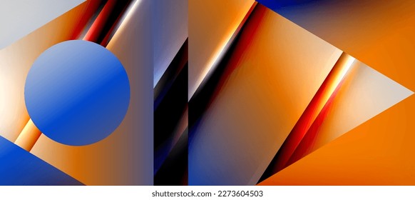 Fondo abstracto de composición geométrica a la moda. Líneas de sombra y luces en triángulos brillantes de fondo. Ilustración Vectorial Para Papel De Fondo De Pantalla, Banner, Fondo, Tarjeta, Ilustración Del Libro