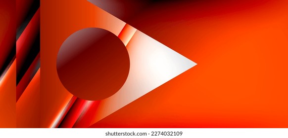 Trendy minimal geometric composition abstract background. Shadow lines and lights on glossy triangles backdrop. Vector Illustration For Wallpaper, Banner, Background, Card, Book Illustration