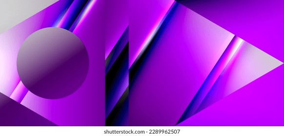 Fondo abstracto de composición geométrica a la moda. Líneas de sombra y luces en triángulos brillantes de fondo. Ilustración Vectorial Para Papel De Fondo De Pantalla, Banner, Fondo, Tarjeta, Ilustración Del Libro