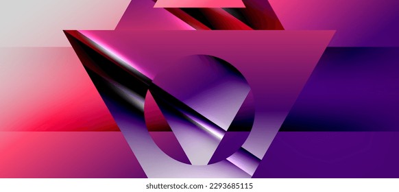 Fondo abstracto de composición geométrica a la moda. Líneas de sombra y luces en triángulos brillantes de fondo. Ilustración Vectorial Para Papel De Fondo De Pantalla, Banner, Fondo, Tarjeta, Ilustración Del Libro