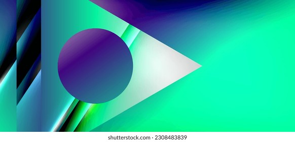 Trendy minimal geometric composition abstract background. Shadow lines and lights on glossy triangles backdrop. Vector Illustration For Wallpaper, Banner, Background, Card, Book Illustration