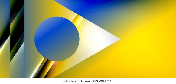 Trendy minimale geometrische Zusammensetzung abstrakter Hintergrund. Schattenzeilen und Lichter auf glänzendem Dreieckshintergrund. Vektorgrafik für Bildschirmhintergründe, Banner, Hintergrund, Karte, Buchillustration