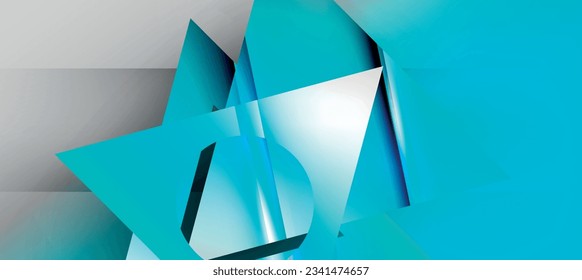 Fondo abstracto de composición geométrica a la moda. Líneas de sombra y luces en triángulos brillantes de fondo. Ilustración Vectorial Para Papel De Fondo De Pantalla, Banner, Fondo, Tarjeta, Ilustración Del Libro