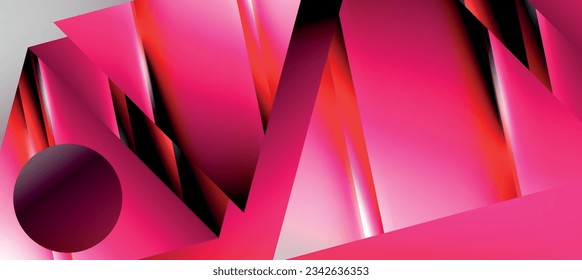 Fondo abstracto de composición geométrica a la moda. Líneas de sombra y luces en triángulos brillantes de fondo. Ilustración Vectorial Para Papel De Fondo De Pantalla, Banner, Fondo, Tarjeta, Ilustración Del Libro