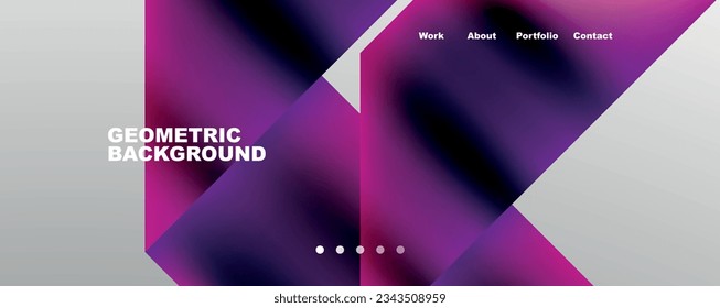 Trendy minimal geometric composition abstract background. Triangle fluid bright colors backdrop. Vector Illustration For Wallpaper, Banner, Background, Card, Book Illustration, landing page