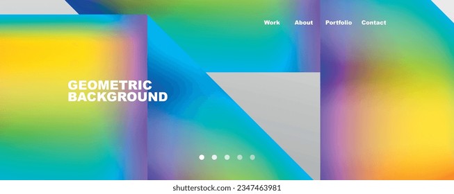 Trendy minimal geometric composition abstract background. Triangle fluid bright colors backdrop. Vector Illustration For Wallpaper, Banner, Background, Card, Book Illustration, landing page