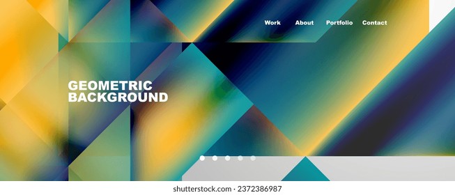 Trendy minimal geometric composition abstract background. Triangle fluid bright colors backdrop. Vector Illustration For Wallpaper, Banner, Background, Card, Book Illustration, landing page