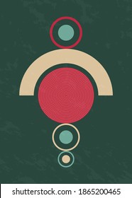 Afiches geométricos de moda con arte abstracto en la pared. Ilustración vectorial