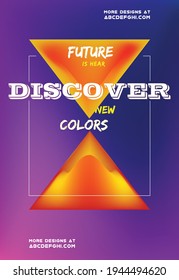 Trendy Minimal Geometric Triangular Vector Background of Yellow, Orange, Red, Violet and Blue Colors. For Banner, Poster, Cover, Flyer, Presentation, Advertising, Card, Website and Mobile Usage.