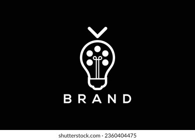 Trendy and minimal knowledge and film and television production vector logo design