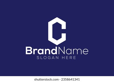 Trendy and minimal letter C home vector logo design