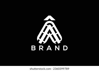 Trendy and minimal letter A film production vector logo design