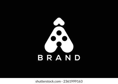 Trendy and minimal letter A film production vector logo design