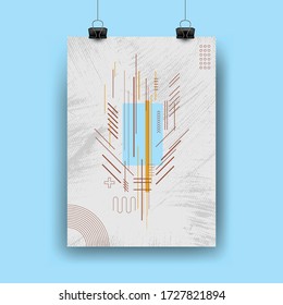 Trendy minimal poster and flyer template