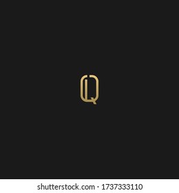 Trendy minimal Q initial based letter icon logo
