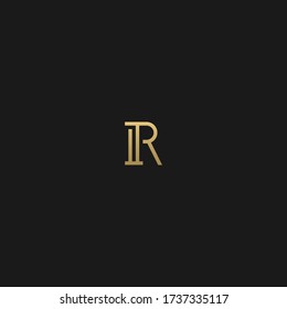 Trendy minimal R initial based letter icon logo
