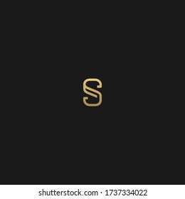 Trendy minimal S initial based letter icon logo