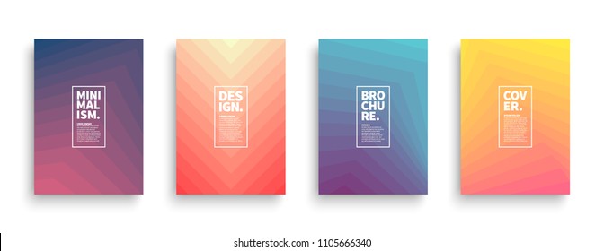 Trendy Minimal Vector Brochure, Cover, Flyer, Book Design Template on White Background. Modern Conceptual Abstract Line Art Illustration