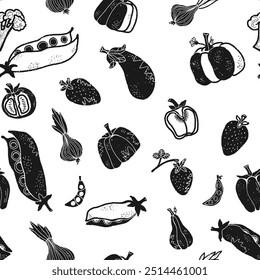 Moderno minimalismo moderno patrón vegetal Grunge, textura en mal estado de los Elementos Motivos escandinavos Vector sin patrón
