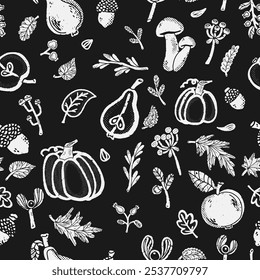 Moderno minimalismo moderno patrón vegetal Grunge, textura en mal estado de los Elementos Motivos escandinavos Vector sin patrón