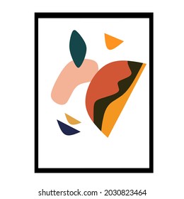 trendy minimalist abstract illustration. geometric elements and strokes, rainbows geometric shapes Great design for social media, postcards, contemporary artistic poster printing.