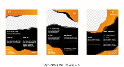 trendy and minimalist business flyer template for professional marketing and promotion. A4 design size