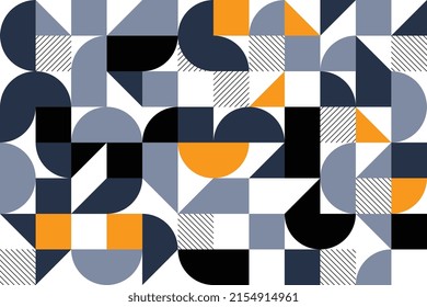 Trendy minimalist grid mosaic tileable pattern design in Scandinavian style