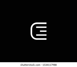 Trendy Minimalist Letter Ce Ec De Stock Vector (Royalty Free ...