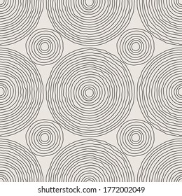Trendy minimalist seamless pattern with abstract creative artistic hand drawn composition ideal for interior design, wallpaper, minimal background, vector illustration