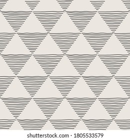 Trendy minimalist seamless pattern with abstract creative artistic hand drawn composition in neutral colors ideal for interior design, wallpaper, minimal background, vector illustration