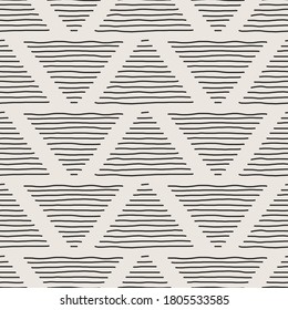 Trendy minimalist seamless pattern with abstract creative artistic hand drawn composition in neutral colors ideal for interior design, wallpaper, minimal background, vector illustration