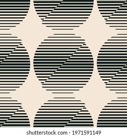 Trendy minimalist seamless pattern with abstract creative geometric composition