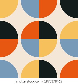 Trendy minimalist seamless pattern with abstract creative geometric composition